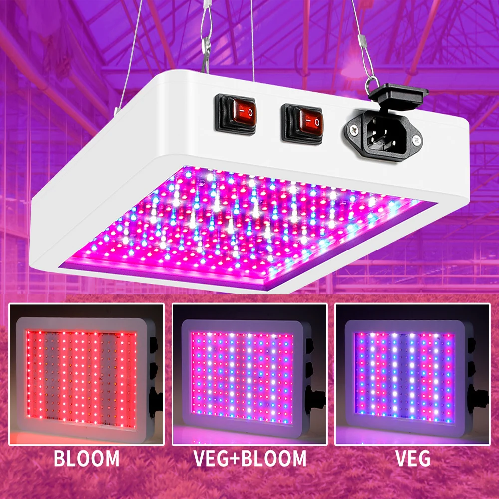 LED Plant Growing Light 81-312LEDs Full Spectrum 25W-80W for Indoor Plants Veg and Flower Fixtures with Daisy Chain Function D30