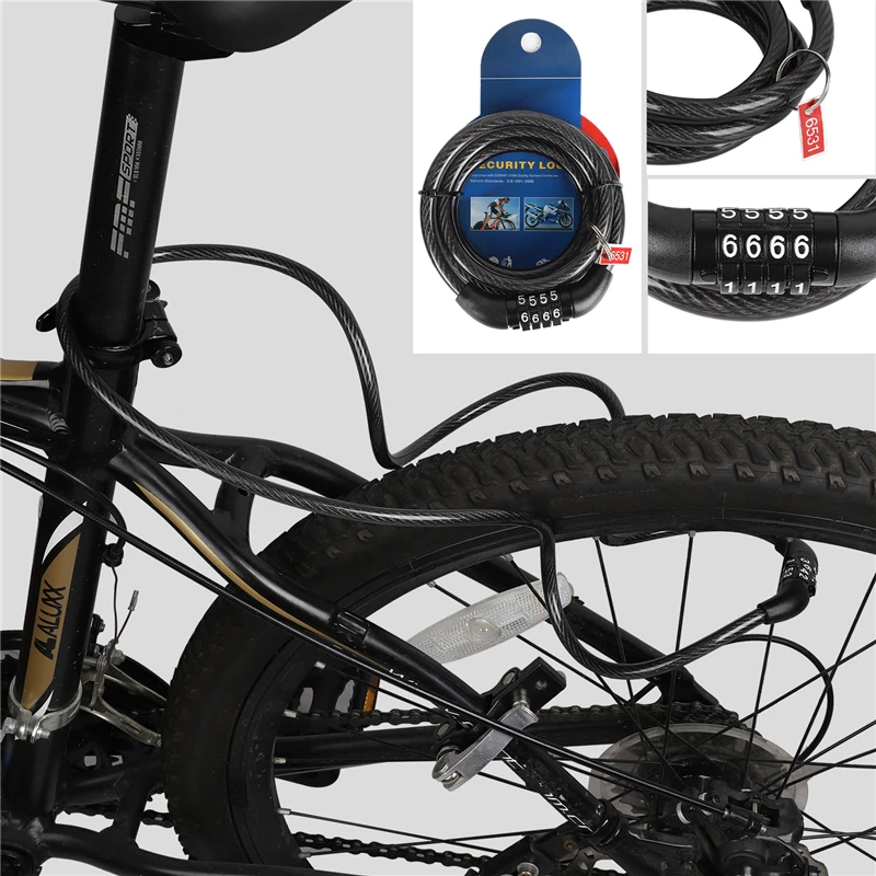 WEST BIKING замок для велосипеда безопасный компьютерный замок Tonyon стальной велосипедный горный диск замок велосипедный пароль Кабель Велосипедный Замок