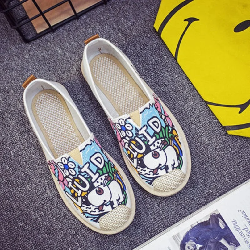 spring and autumn new women's shoes lightweight breathable Korean students flat canvas casual shoes - Цвет: 5