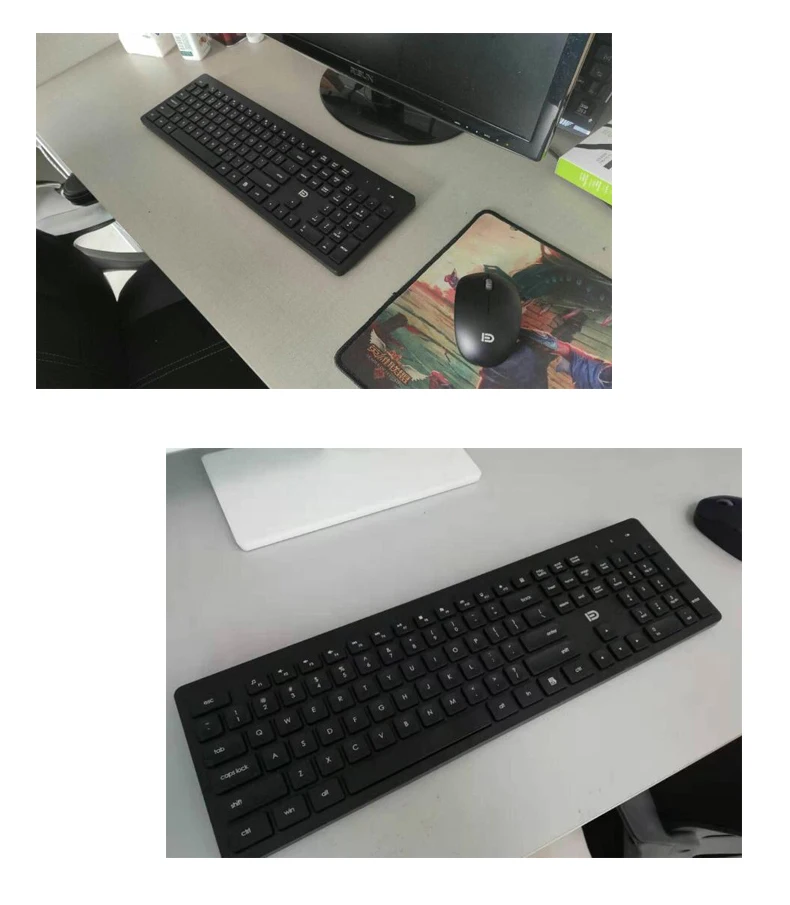 Тонкая беспроводная клавиатура и мышь комбо, подключи и играй, довольно дизайн 2,4 ГГц ультра-тонкая беспроводная клавиатура для компьютера/ноутбука ПК