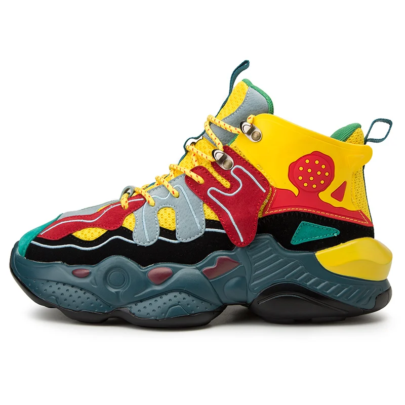 Обувь с высоким берцем; обувь для баскетбола в стиле хип-хоп; обувь для студентов в стиле ретро; Jordan Zapatos Baloncesto Hombre; мужские кроссовки - Цвет: Цвет: желтый