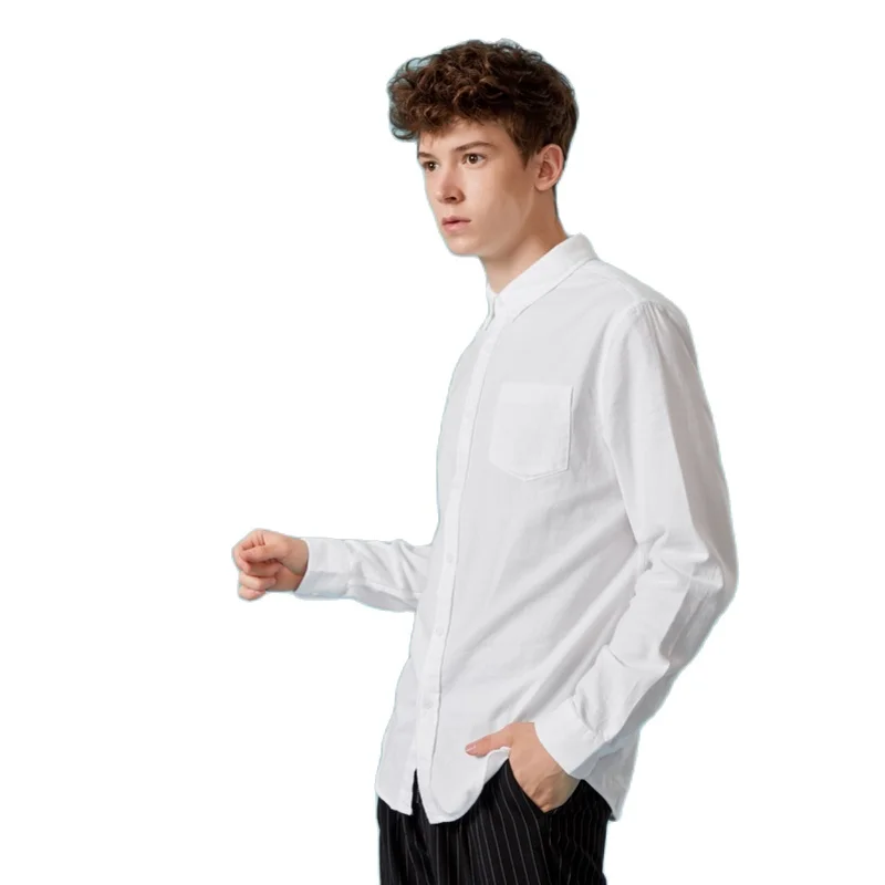 Рубашка SEMIR мужская с отложным воротником приталенная сорочка из 100% хлопка