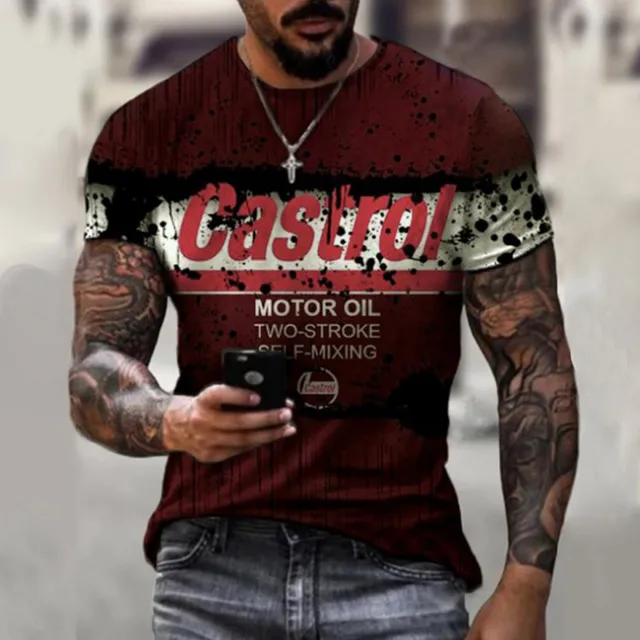 3d Tshirts For Men Vintage Casual T-shirt Street Fashion Men Monogram Printed T-shirt Short-sleeved Loose Oversized T-shirt Tops GH-12001
