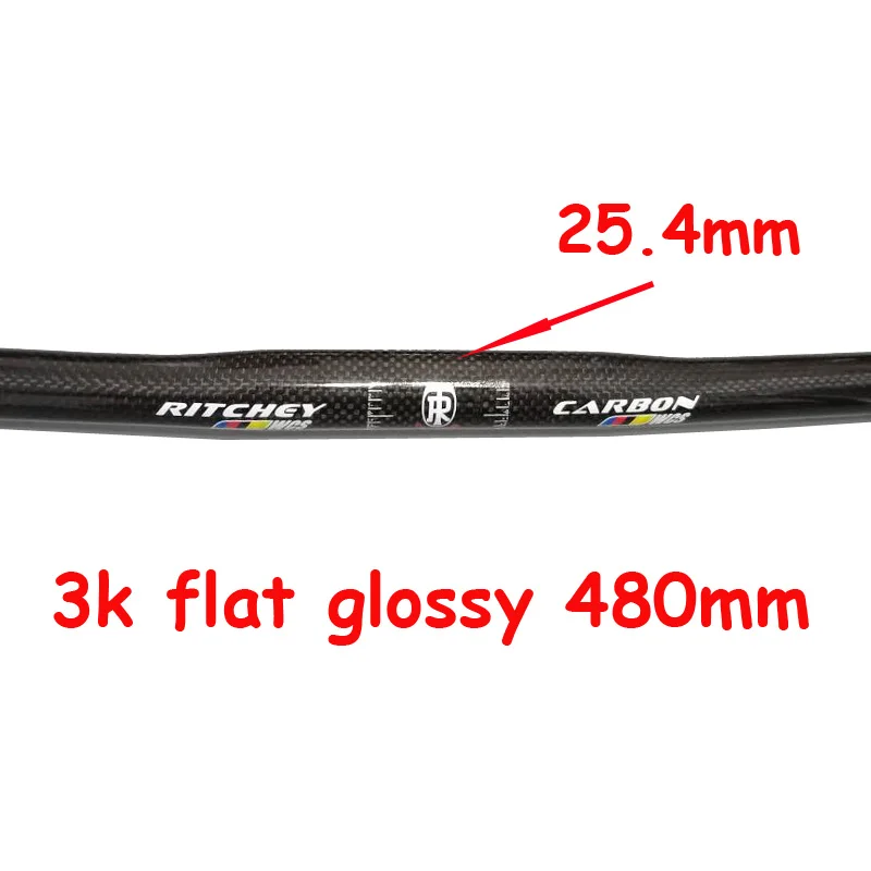 flat glossy 480mm DICC-WS, супер светильник, углеродный руль для велосипеда MTB, руль для горного велосипеда, углеродный руль для велосипеда, запчасти для велосипеда 25,4 мм - Цвет: flat glossy 480mm