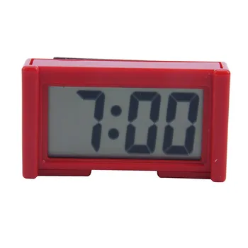 

Automotive Digital Car LCD Clock Self-Adhesive Stick On Time Portable, Red