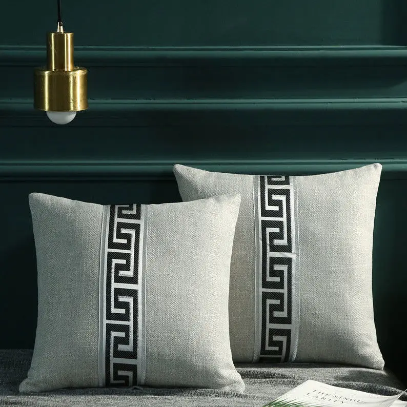 Nordic Cotton Linen Pillow Simple Modern Thickened Living Room Sofa Decoration Pillow Removable and Washable bench cushion 5
