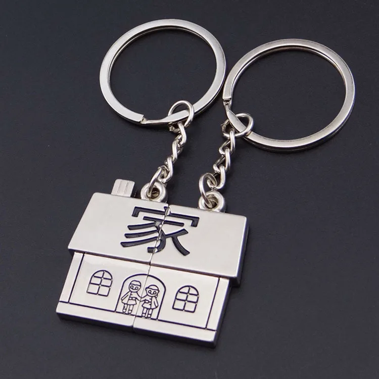 Креативный дом маленькие подарки пары брелок домик в настоящее время доступны оптом крутые пары автомобильные подвески с ключиками