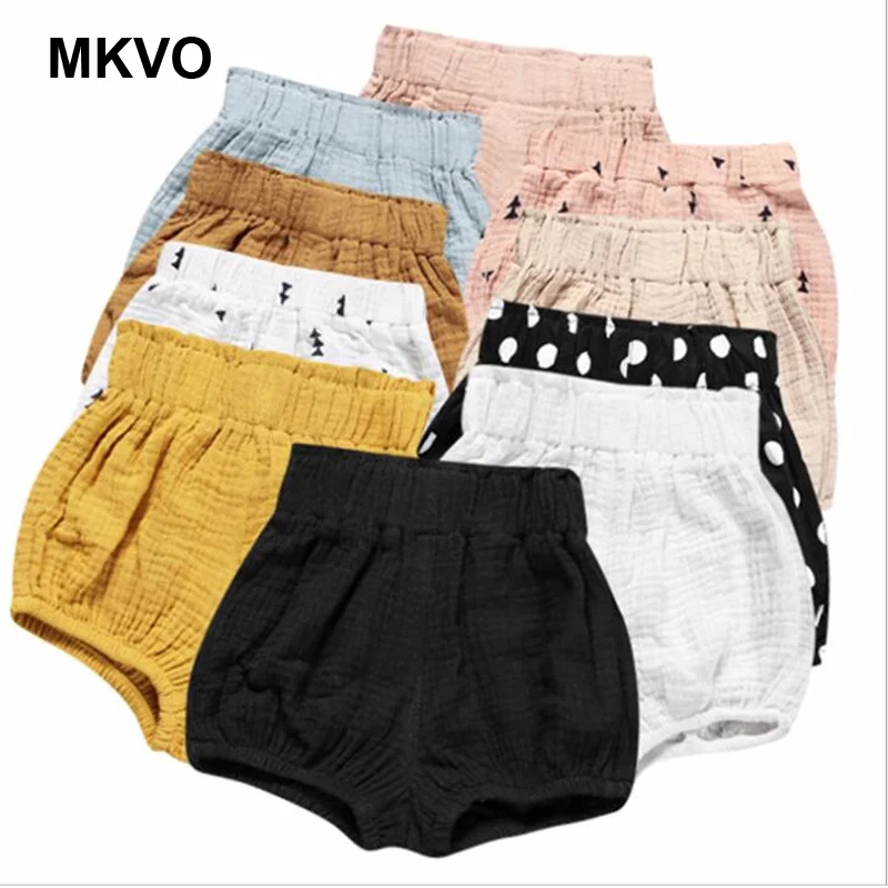 

Summer Cotton Newborn Baby Bloomers Shorts PP Pants Children's Girls Loose Print Triangle kids shorts 0-5Y pantalon corto