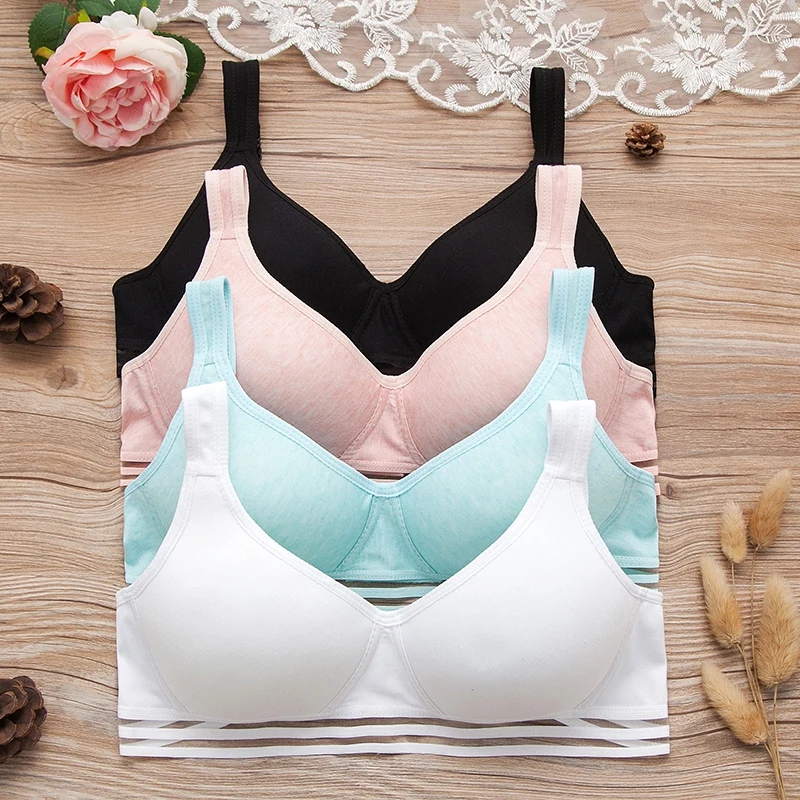  Women Bra Underwire Bras Comfortable Thin Underwear Push up Adjustable Lingerie For Teenagers Child