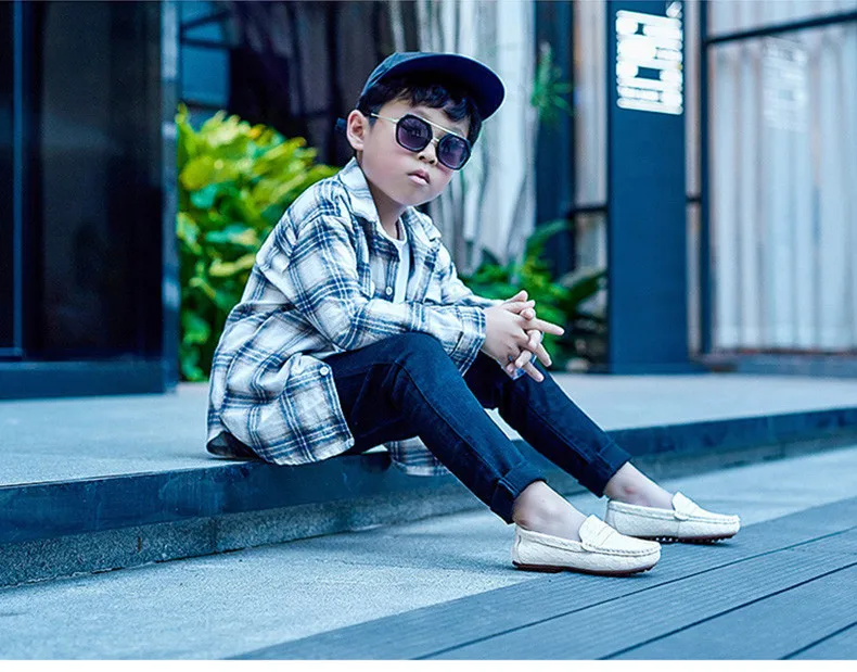 2020 Spring Genuine Leather Kids Shoes for Boys Mocassins Fashion Soft Children Shoes For Boy Casual Flat Slip On Loafers (16)