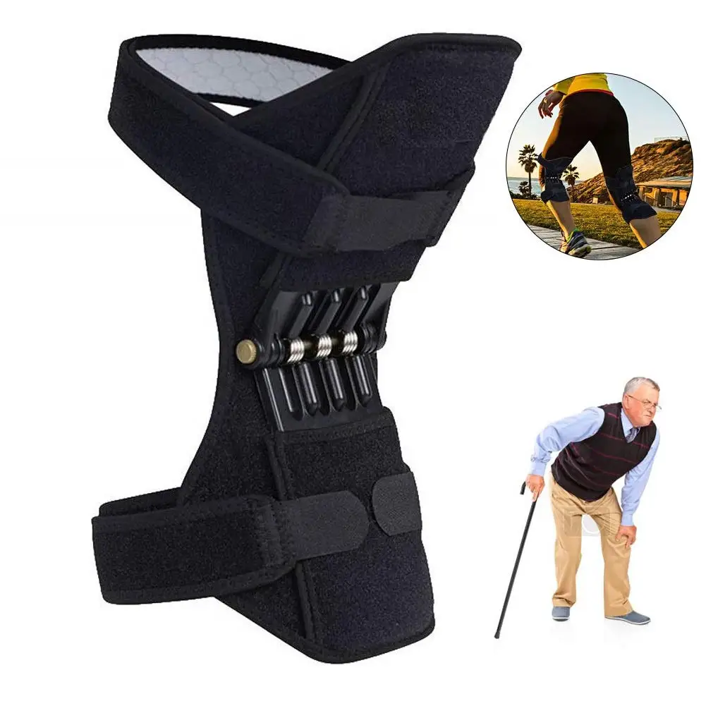Miglior Traspirante Non slip Joint Support Ginocchio Rilievi di Sollevamento del Ginocchio Pastiglie Regalo Scatola di Cura Potente Rimbalzo Forza della Molla Ginocchio Booster sport