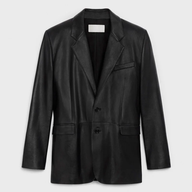 2022 Leather Jacket Women Oversize Mid-length Sheepskin Leather Suit G2