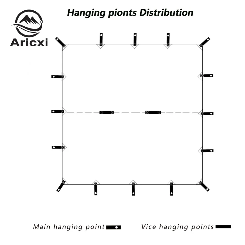 Waterproof Tarp For AricXi Ultralight 210T Taffeta With Silver Coating Outdoor Pergola Beach Caming Tent