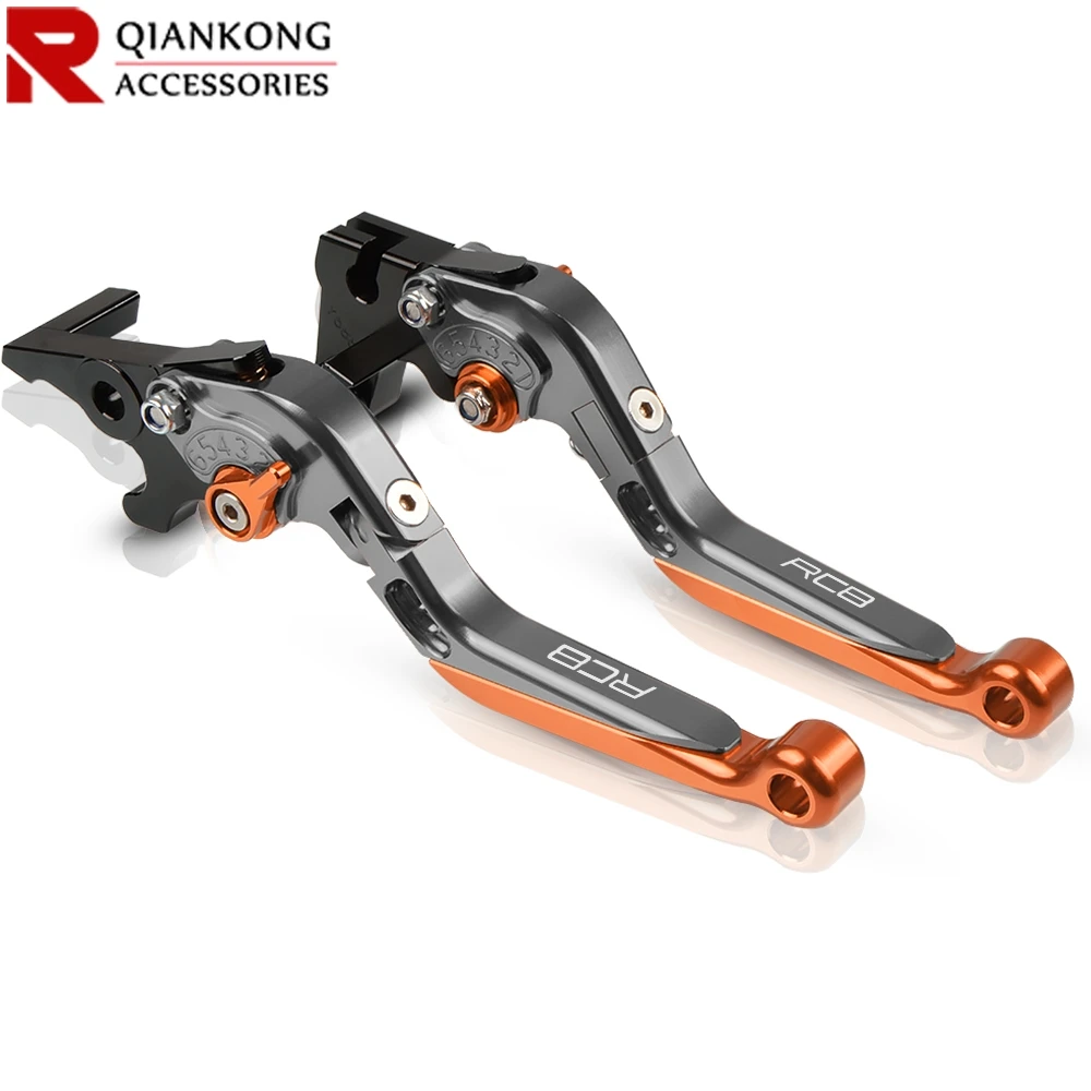 

FOR KTM RC8 2009-2016 2010 2011 2012 2013 2014 CNC Motorcycles Adjustable Folding Extendable Brake Clutch Levers With RC8 logo