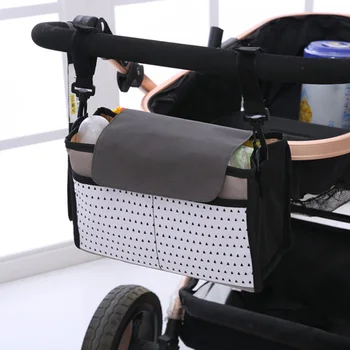 

Stroller Organizer For Diaper Clothes Towels Straps Hanging Bag Portable Mummy Carrier Multifunctional WaterProof Diaper Bag