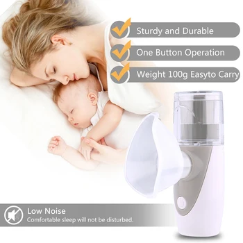 

WARMOM 1PC Home Micro Screen Ultrasonic Portable Atomizer Mini Nebulizer Baby Care Handheld Airway Inhale Humidifier Nebulizer