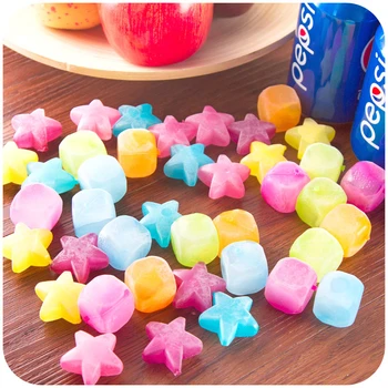

20pcs ice cube star ice plastic environmentally safe reusable multicolor ice picnic to keep drinks cool physically cool bar