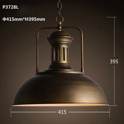 D Винтажная люстра в рустико для кофейни, бара, кухни, острова, E27, Эдисон, подвесной светильник, промышленный Лофт, ретро люстра, светильник - Цвет абажура: D