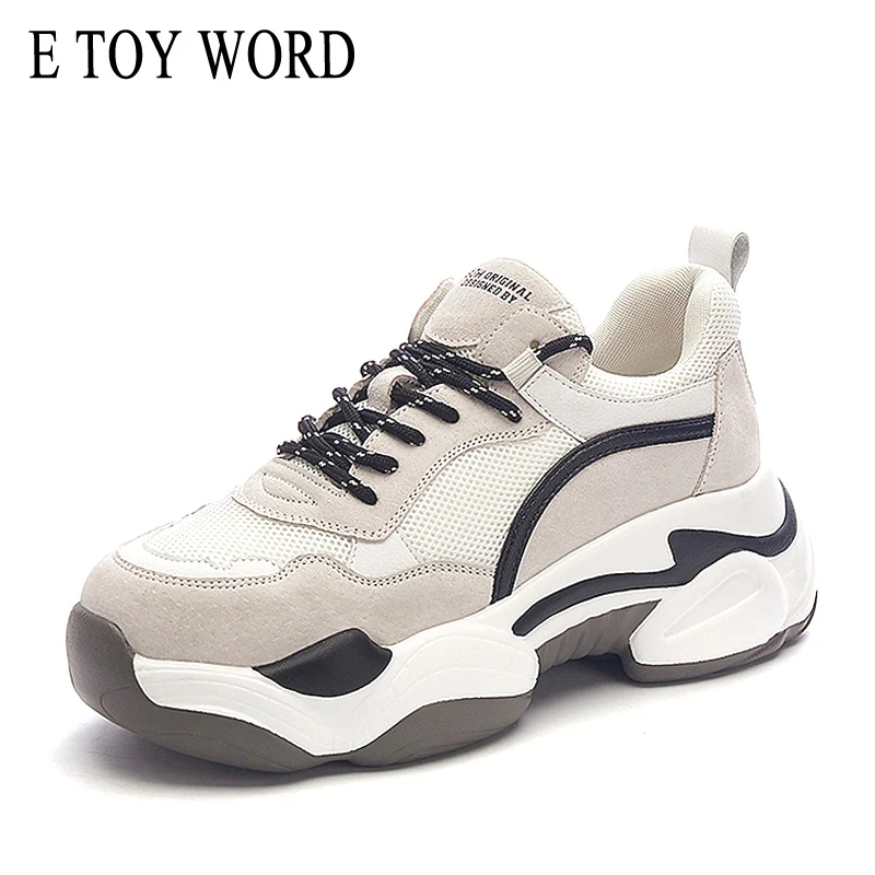 

E TOY WORD Women Shoes 2019 Spring Autumn tenis feminino Platform Casual Shoes Breathable Fashion Thick sole Sneakers women