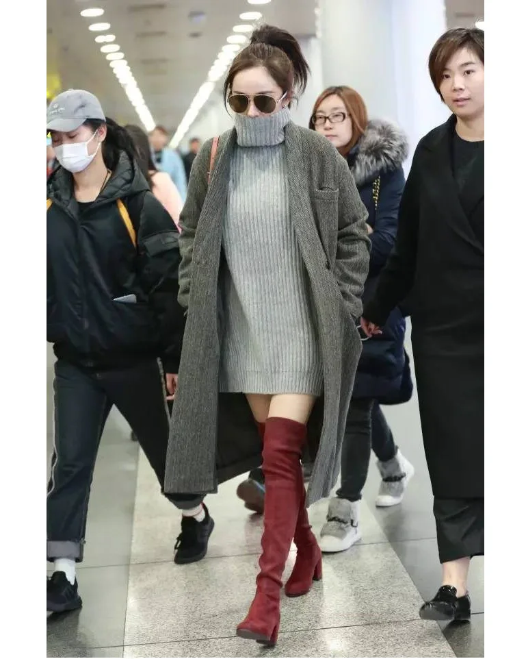 SELLING Thigh High Boots Female Winter Boots Women Over the Knee Boots Flat Stretch Sexy Fashion Shoes New Riding Boots 43
