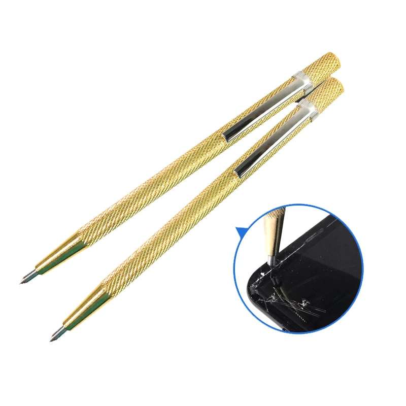 

2020 Automatic Center Punch Steel Spring Loaded Metal Diamond Pen for Phone Rear Glass LCD Screen Cracking Wood Carving Scribing