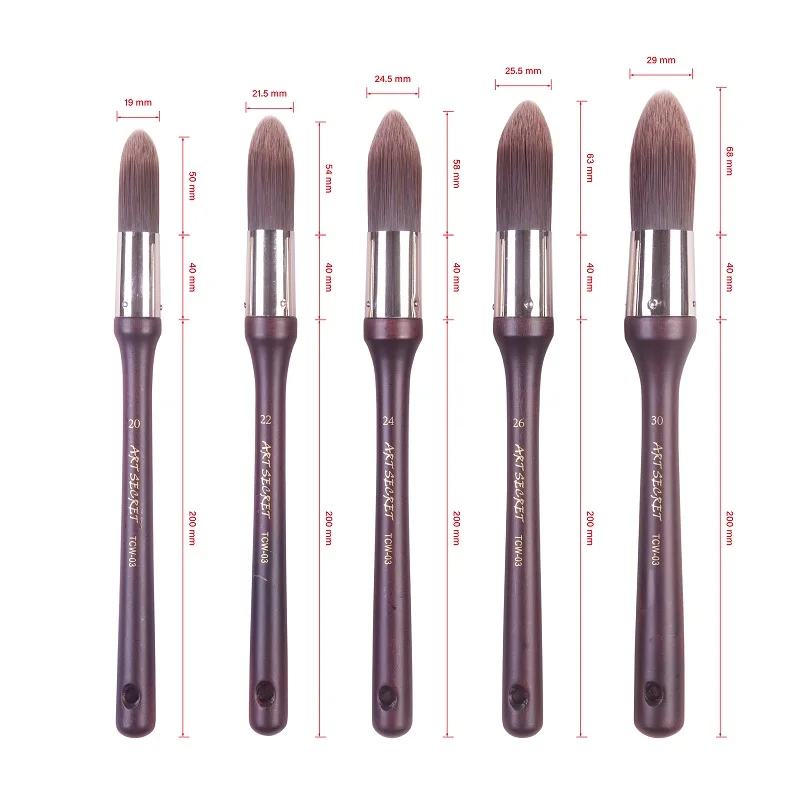 Artsecret TCW-03 Acrylic Oil Large Brush Multi-Purpose Stiff Synthetic Hair Long Wooden Handle Paints Tools Art Artist Supplies 2