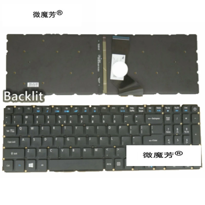 Аксессуары для ноутбуков США клавиатура для ноутбука ACER Aspire E15 E5-576 E5-576G E5-576G-5762 E5-576G US клавиатура с Подсветка