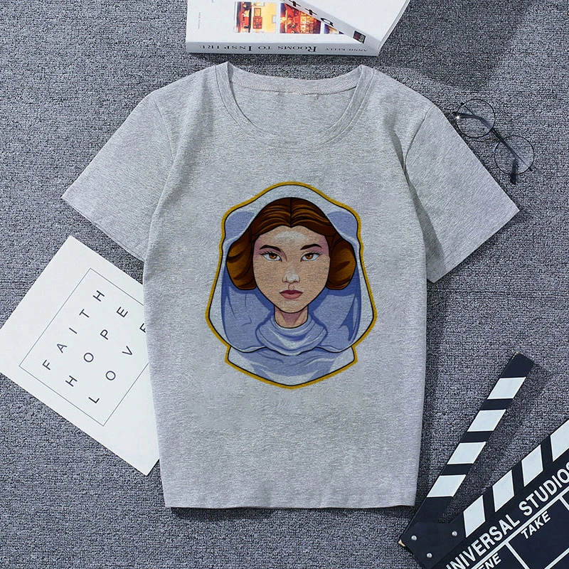 4806077 Print Tshirt Gray Casual Streetwear Vogue T-shirts |