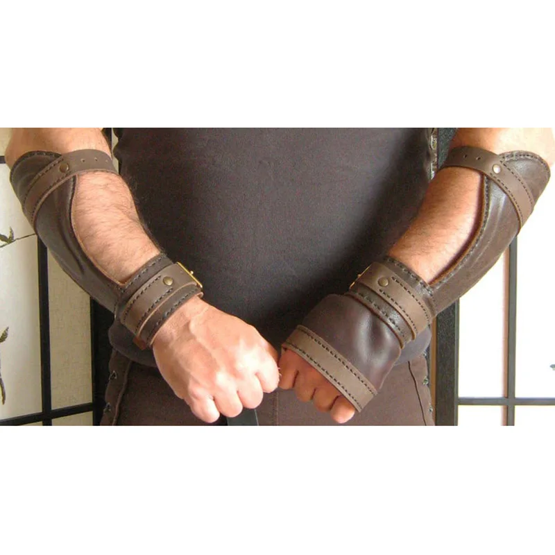 Ancient Rome Gladiator Leather Armor Bracer Medieval Viking Knight Warrior Cosplay  Costume Steampunk Gauntlet Handguard For Men - Gloves & Handwear -  AliExpress
