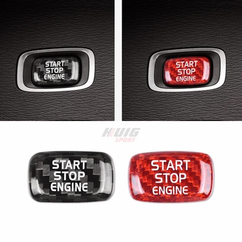 

Car Carbon fiber Engine Start Stop Push Button Cover Cap Trim ABS Start Stop Button For Volvo V40 V60 S60 XC60 S80 S80L V70 XC70
