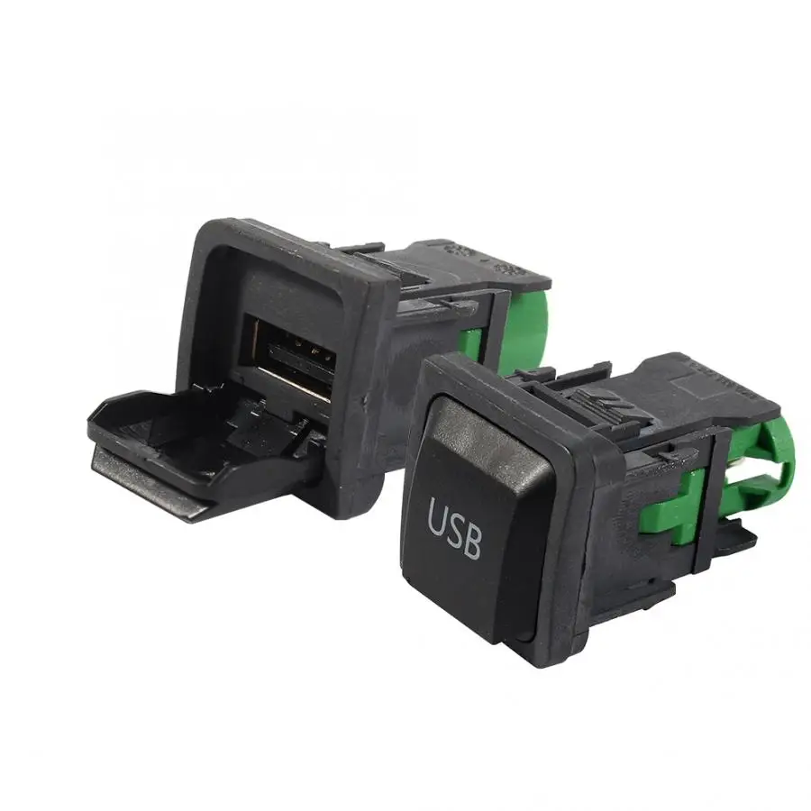 Кнопка переключения 12 В USB разъем адаптера розетка ABS для GOLF MK6 BORA RCD310