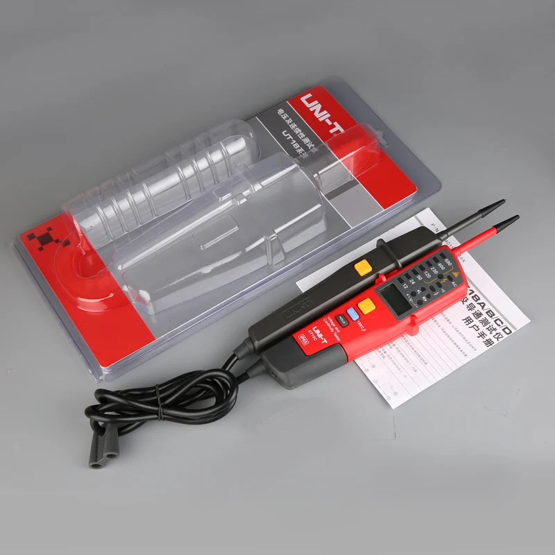 UNI-T UT18D 0~ 690V AC DC Voltage Tester and continuity tester, LCD display automatic range, waterproof pen, RCD test