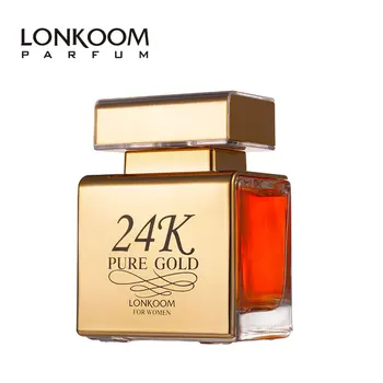 

LONKOOM Perfume for Women 24K PURE GOLD 100ml Sweet-fruity Fragrance Women's EDP Long Lasting Perfume Spray Hot Sale