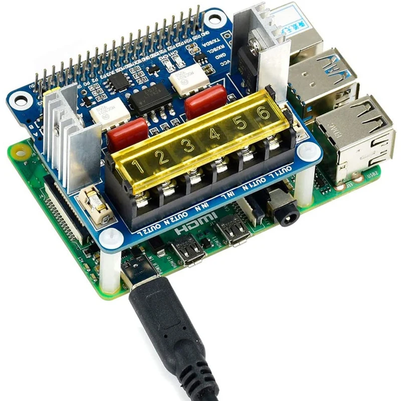 Waveshare двухканальная трехканальная шляпа для Raspberry Pi интегрированный MCU команды