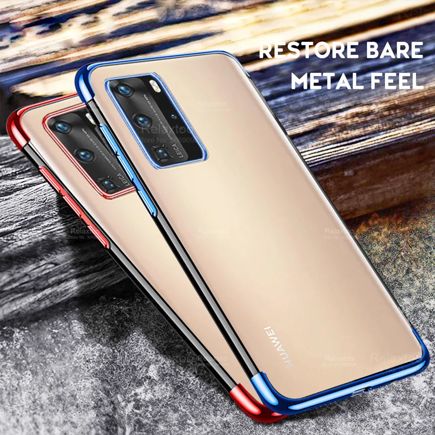 Мягкий чехол для huawei P40 Pro lite p10 plus p20 pro Чехлы покрытие блестящий mate 2010 30