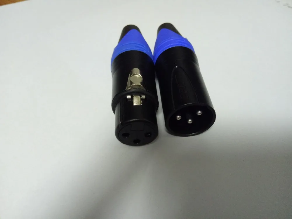 10 компл. 3 pin XLR аудио кабель Разъем MIC штекер+ Женский Джек Цвет Синий