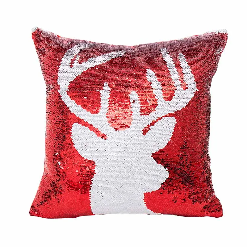 cushion cover4 Новые Волшебные расшитые блестками красные рождественские Чехлы для подушек на сиденье без внутреннего чехла два узора креативные Чехлы для подушек на Рождество X30 - Цвет: cushion cover4