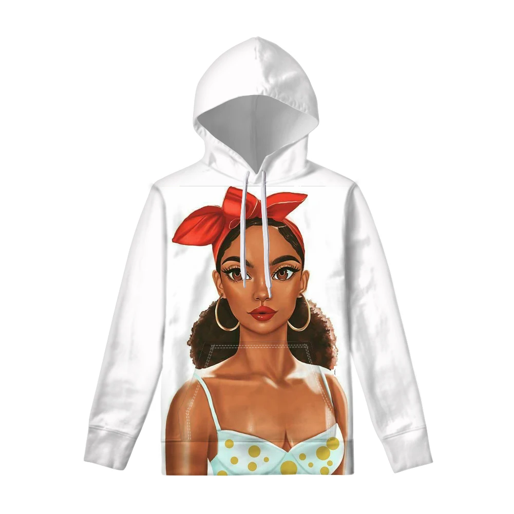 FORUDESIGNS/женские толстовки с длинным рукавом для черного искусства красоты девушек, африканская толстовка, женские осенние пуловеры, худи, Женская толстовка - Цвет: YQ4091Z72