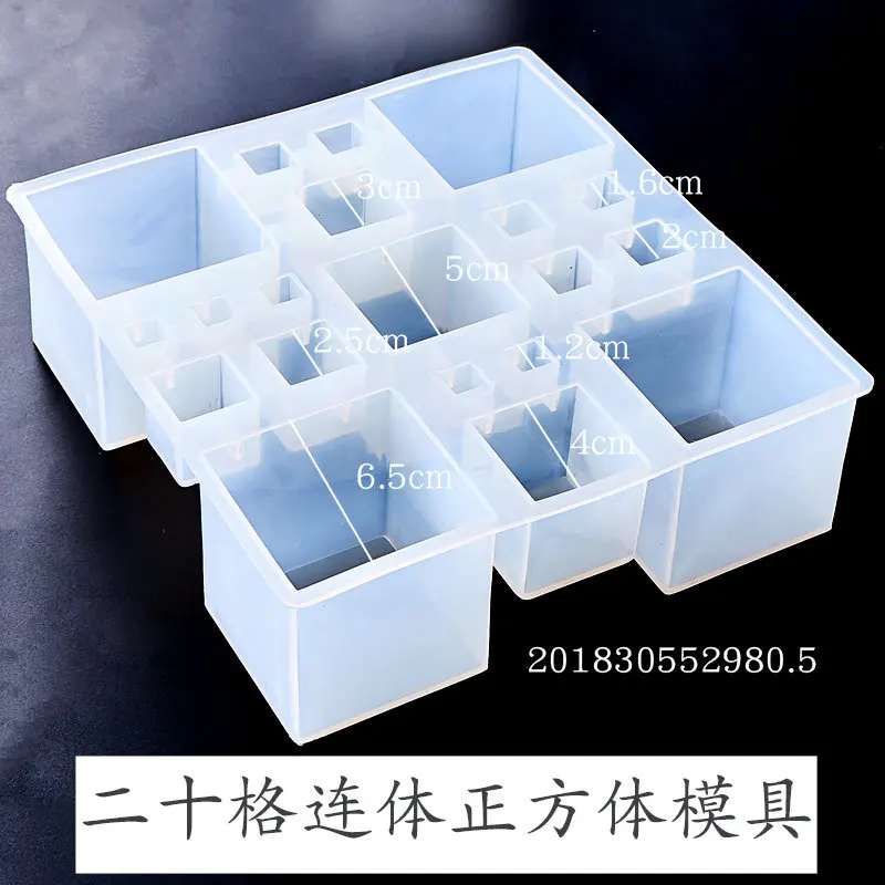 

Alibeads drop mold Cube mold crystal drop hand - made 20 - cell conjoined cube mirror surface mold