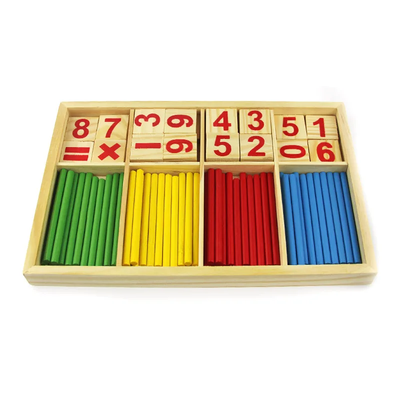 Счетные палочки детские математические стержни арифметические стержни игрушечные счеты учебные материалы первого класса сложение и вычитание с цифрой