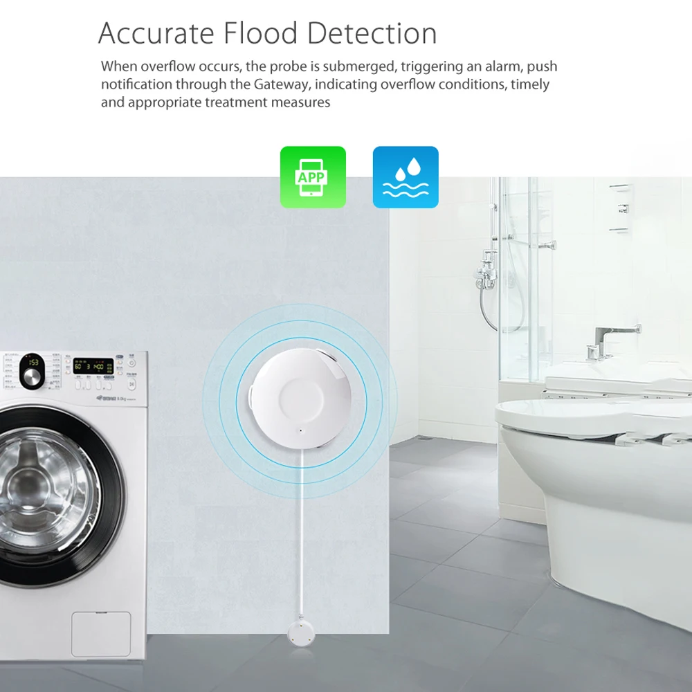 AVATTO умный wifi датчик воды сигнализация, детектор утечки воды Tuya приложение оповещения, протечка воды утечки сигнализации домашней безопасности