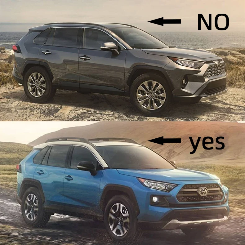 SHITURUI 2 шт. кровельные брусья для TOYOTA rav4 TRD внедорожные- алюминиевый сплав боковые брусья поперечные рельсы багажник на крышу багажа