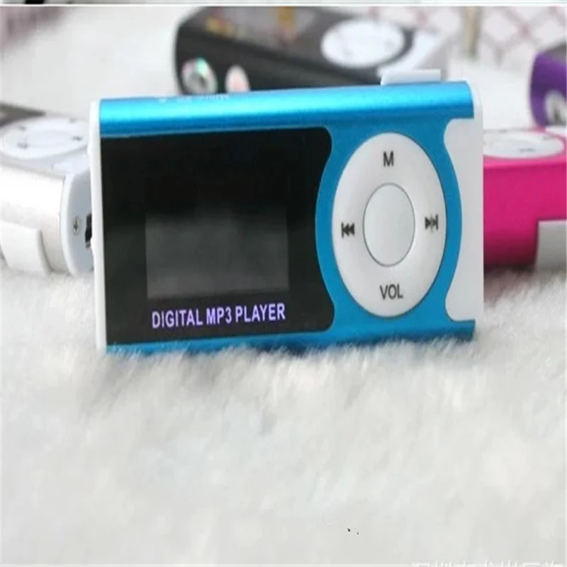 blue Мини USB Клип ЖК-экран MP3-плеер медиаплеер Поддержка 16 Гб Externa Micro SD - Цвет: blue