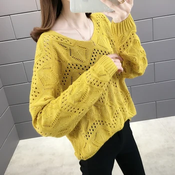 

Room 156736, three rows of 4 】 to film a new pure color hollow-out turtleneck sweater 39