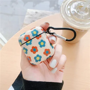 

Cute Ins Flower Case For Apple Airpods Cover Luxury IMD Silicone Bluetooth Earphone Case Cartoon Headphone Case Box For airpod 2
