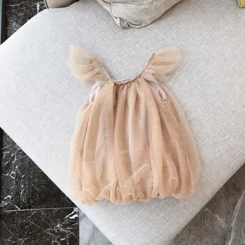 

2020 Korea Style Baby Girls Tulle Vest Dress Summer Kids Girls Dresses 1-7 Years