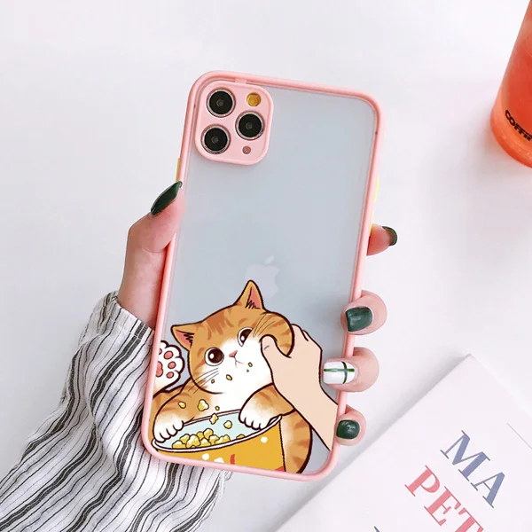 Niedliche eingeklemmte Gesicht Tier orange Katze Handy hülle für iPhone 16 11 14 12 13 15 pro max se2 x xr xs max 7 8 plus Rückseite Funda – Detail 8