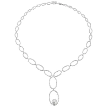 

Baoyocn Luxury Solid 925 Sterling Silver Multi Circles Pearl Pendant Adjustable Necklace Micro Pave Cubic Zirconia Women Jewelry