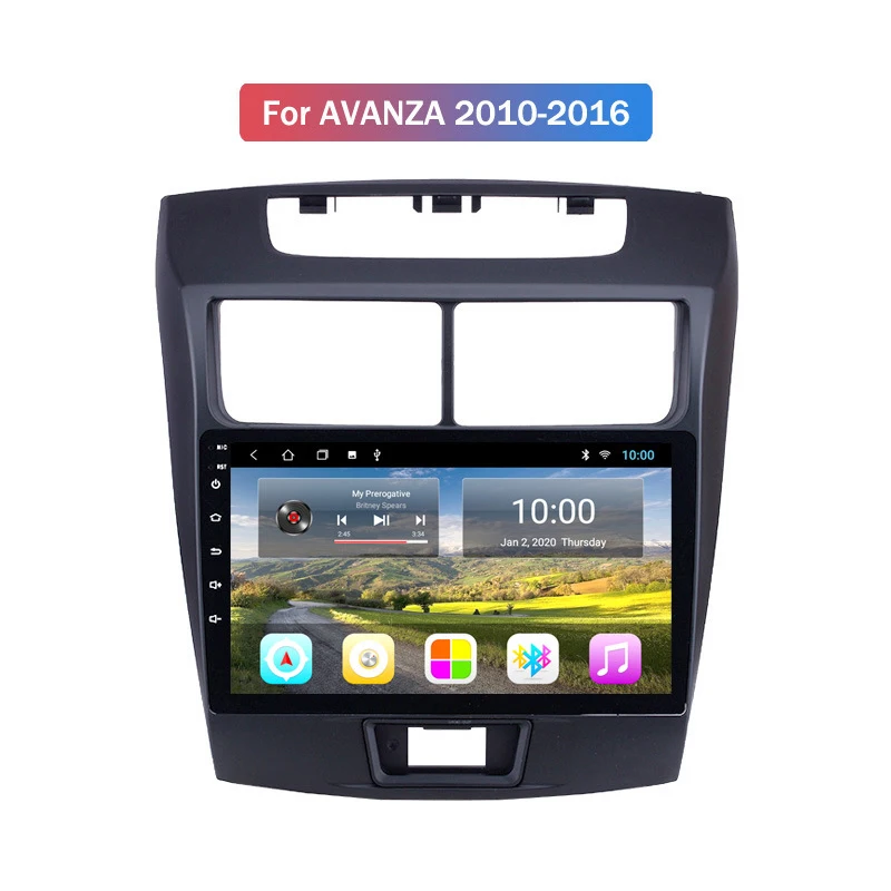 Для Toyota Avanza 2010-2016 навигация Android Автомобильная GPS-навигация 2G + 32G 9 радио Wifi Bluetooth FM