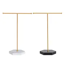 

Metal Jewellery Stand Storage Gold Holder T-Bar Tower Show Rack for Ring Watch Necklace